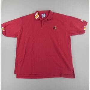 Vintage Y2K Logo Athletic University Of Minnesota Gophers Red Polo Mens Size XXL
